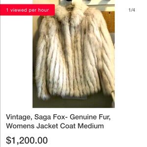 Blue Fox Fur coat